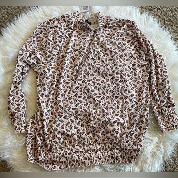 NWT Torrid Textured Jersey Choker Neck Smocked Bottom Top - Picture 4 of 5